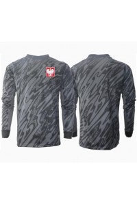 Fotbalové Dres Polsko Brankářské Venkovní Oblečení ME 2024 Dlouhý Rukáv